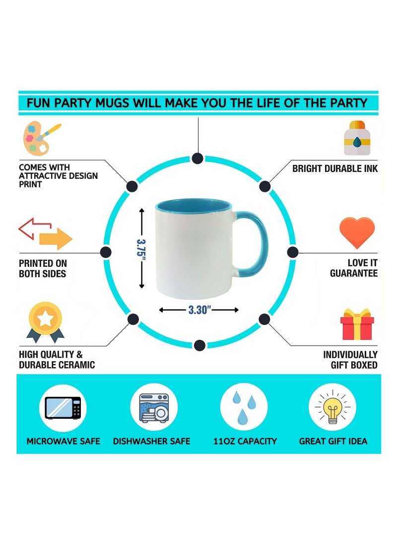 MEC Baby Shark Print Coffee Mug For Kids Light Blue Handle 11Oz - Image 4