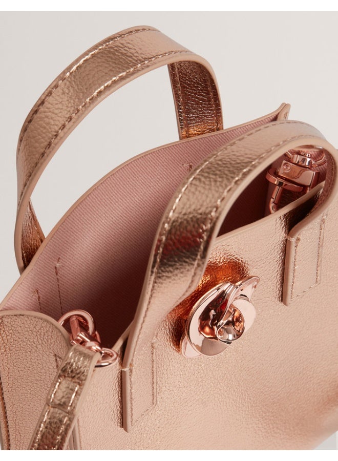 Ted Baker Rose Detail Mini Metallic Icon Bag - Image 5