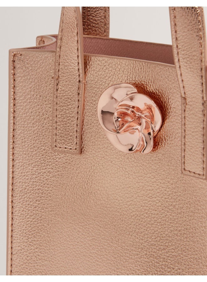 Ted Baker Rose Detail Mini Metallic Icon Bag - Image 3