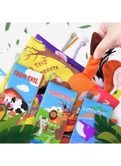 Generic 0-1 Year Old Cloth Book Baby Early Education 6-12 Months Can Bite Not Tear With Ringing Paper Puzzle Toy Book Baby Picture-Color:Tail Cloth Book (three Gift Boxes)  - Image 3