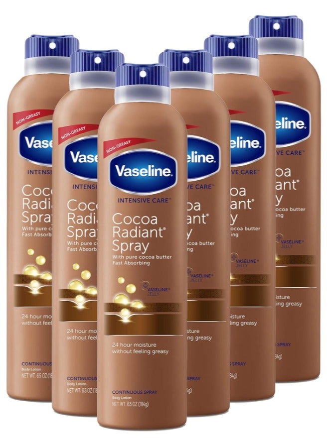 Vaseline Intensive Care Cocoa Radiant Moisturizer Spray Pack of 6 - Image 1