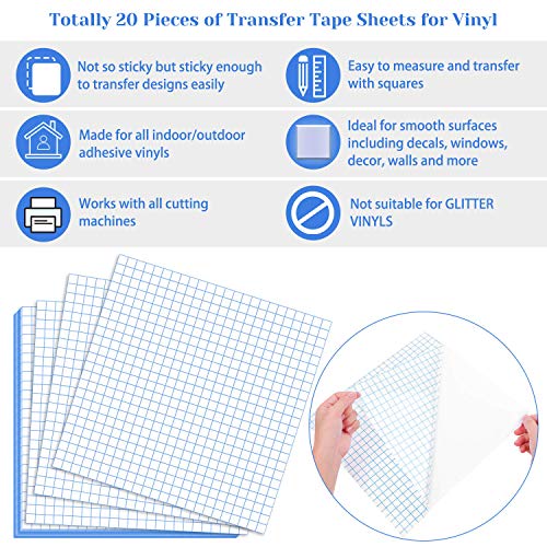 selizo Transfer Tape, 20 Pack Transfer Tape Clear Contact Paper for Craft - Image 2
