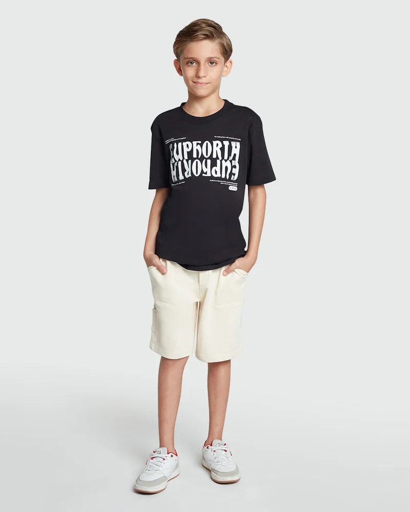او في اس Soft Pink Shorts For Boys In Buttercream Tone