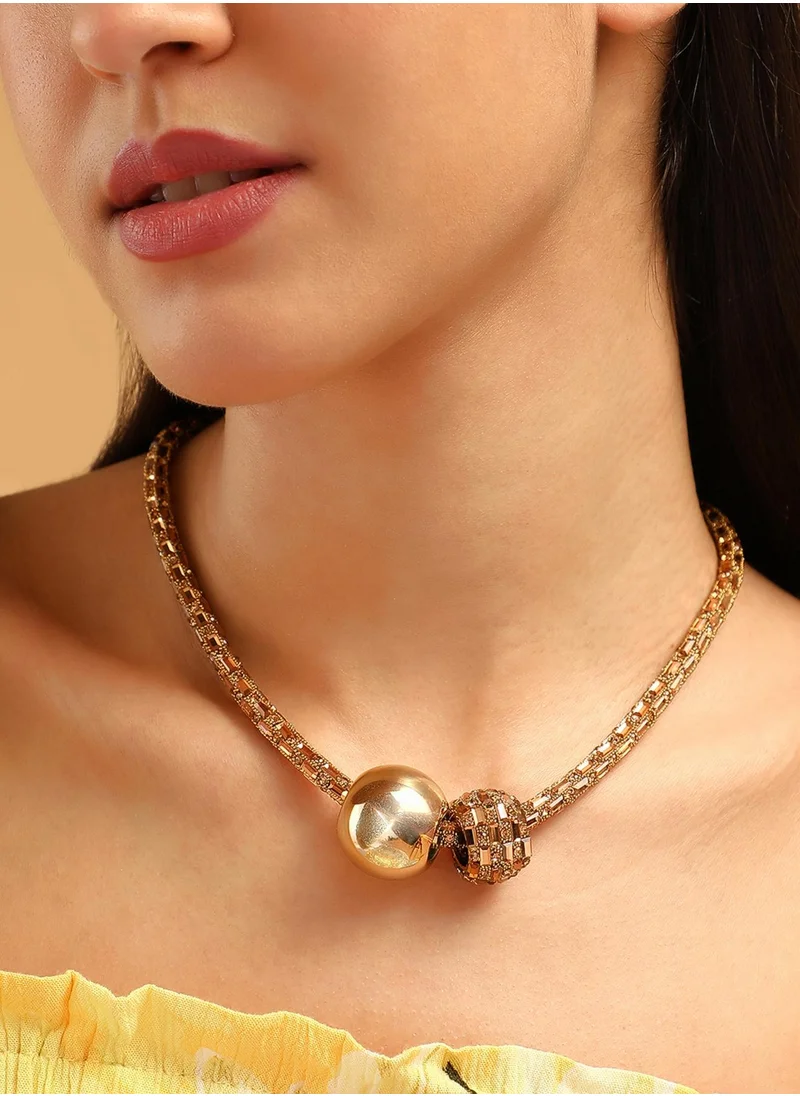 SOHI Stone Studded Necklace