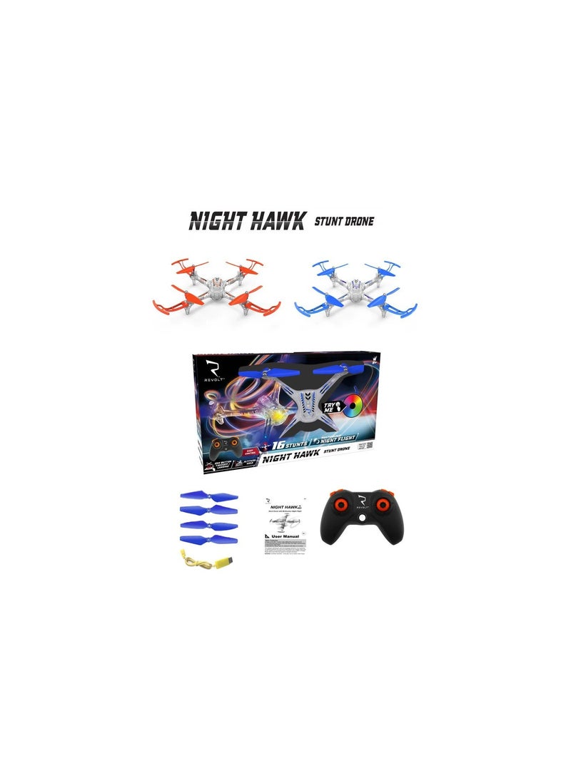 SYMA 4-CHANNEL AUTO HOVER RC STUNT DRONE-Blue/Orange