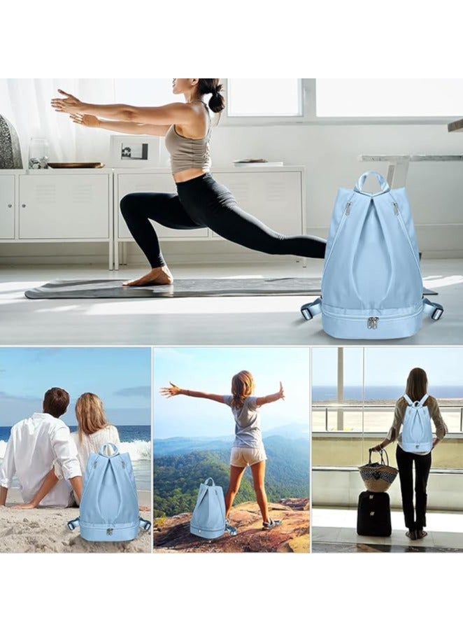 AUTOYSUR Gym Backpack Waterproof Swimming Backpack with Shoe Compartment & Wet Pocket, Sports Travel Backpack Small Gym Bag - Image 5