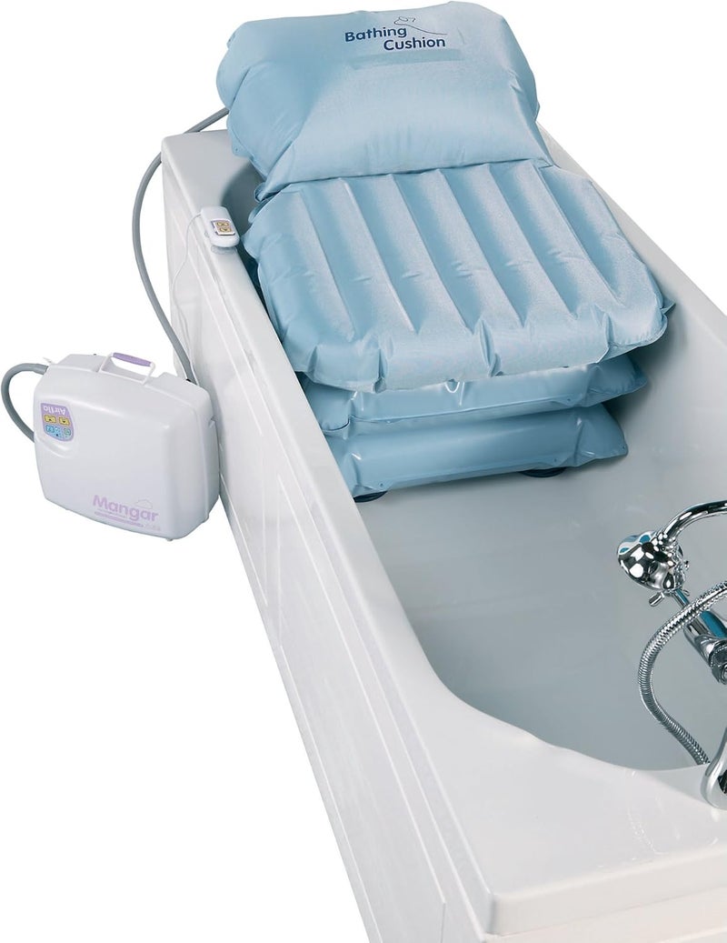 Patterson Medical Bathing Cushion Bath Lift UK Version Inflating Bath Cushion that Lifts and Lowers Patient into Bath Increased Support Stability and Comfort Portable Cushion for Bath Tub Independent Bathing - Image 1