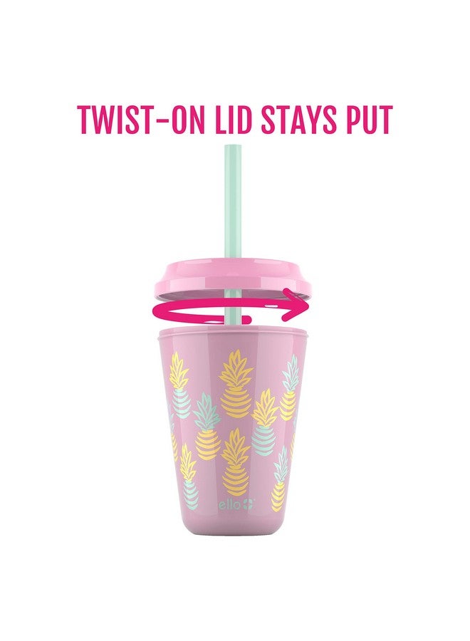 Ello Kids Plastic Reusable Color Changing Cups with Twist on Splash-Proof Lids and Straw, BPA Free, Dishwasher Safe, 12oz, Fruit Pop, 4 Pack - Image 5