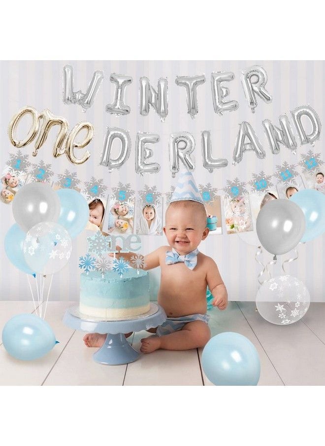 Winter Onederland 1St Birthday Decorations For Boy Blue Snowflake Photo Banner Silver Winter Onederland Balloons For Winer Wonderelond First Birthday Party Supplies - pzsku/ZDB14BDF9FE9A4533E17FZ/45/_/1689331763/482d9fbb-5bb9-4f3f-95bc-eecd644afae4