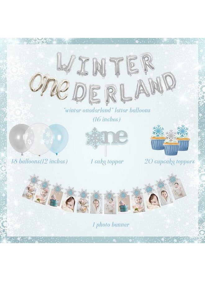 Winter Onederland 1St Birthday Decorations For Boy Blue Snowflake Photo Banner Silver Winter Onederland Balloons For Winer Wonderelond First Birthday Party Supplies - pzsku/ZDB14BDF9FE9A4533E17FZ/45/_/1689331768/cd04ba5e-f0d9-4c2f-96fc-d86045023c8d