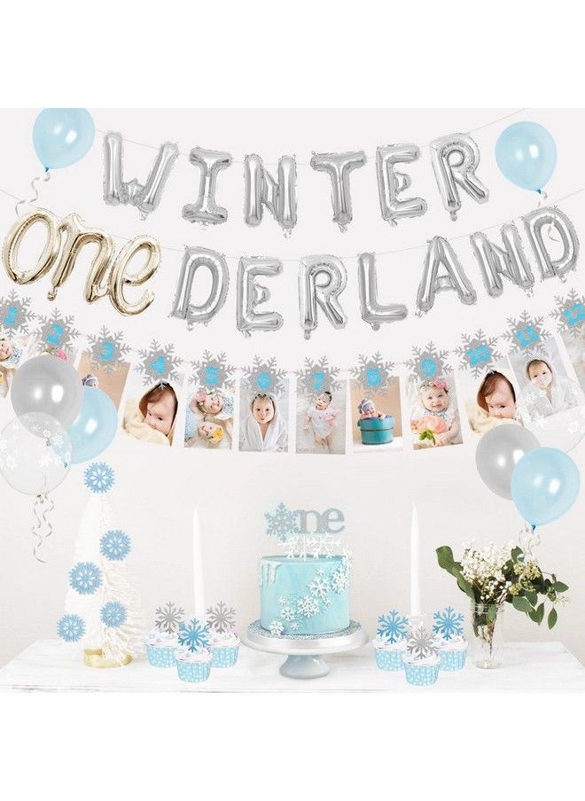 Winter Onederland 1St Birthday Decorations For Boy Blue Snowflake Photo Banner Silver Winter Onederland Balloons For Winer Wonderelond First Birthday Party Supplies - pzsku/ZDB14BDF9FE9A4533E17FZ/45/_/1689331776/9a6c4314-15dc-4c16-9172-c9faa0a72bcc