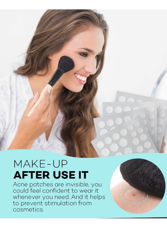 TKTK Acne Patch Pimple Patch, 4 Sizes 140 Patches Acne Absorbing Cover Patch, Hydrocolloid Invisible Acne Patches For Face Zit Patch Acne Dots Tea Tree, Calendula Oil - Image 5