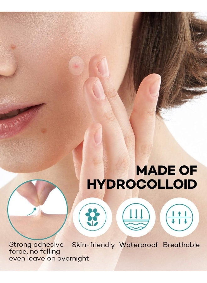 TKTK Acne Patch Pimple Patch, 4 Sizes 140 Patches Acne Absorbing Cover Patch, Hydrocolloid Invisible Acne Patches For Face Zit Patch Acne Dots Tea Tree, Calendula Oil - Image 4