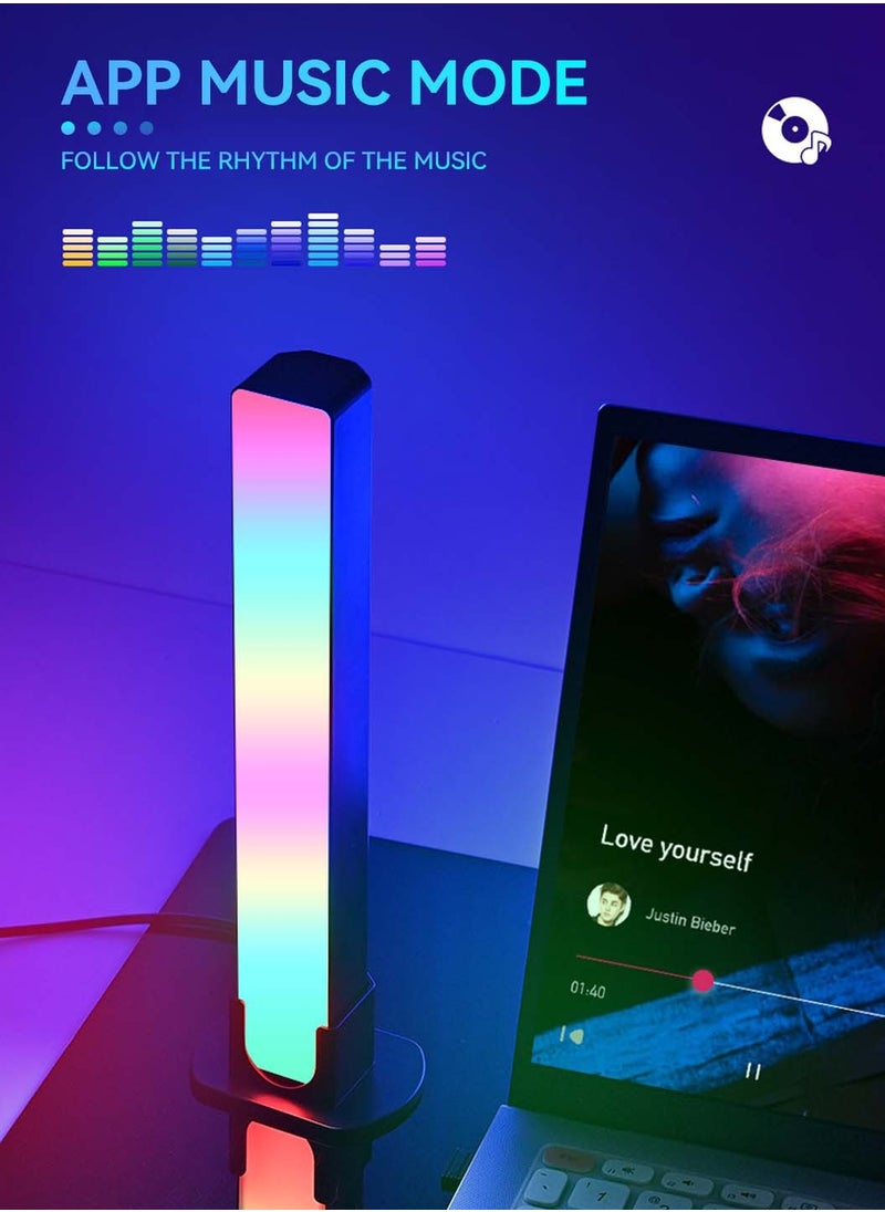 LEOKOR - 2 Pcs Smart LED Light Bar, RGB Smart LED Light Bar with Scene Modes and Music Modes, Gaming Lights, Color LED TV Backlight with Smart App Control, Ambient Mood Light for PC, Game,TV, Room - Image 1