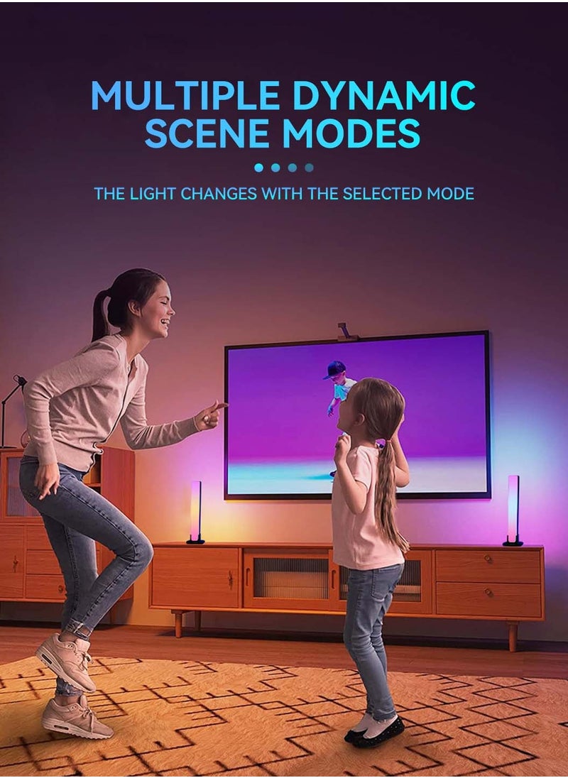 LEOKOR - 2 Pcs Smart LED Light Bar, RGB Smart LED Light Bar with Scene Modes and Music Modes, Gaming Lights, Color LED TV Backlight with Smart App Control, Ambient Mood Light for PC, Game,TV, Room - Image 1
