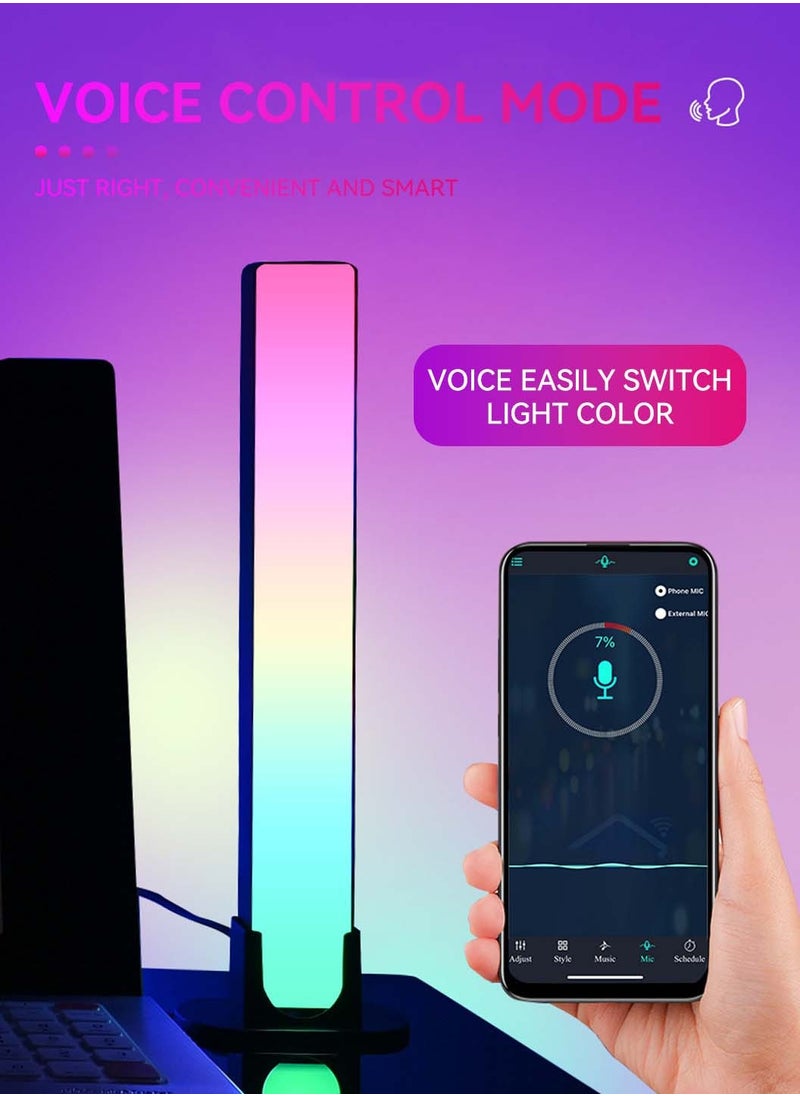 LEOKOR - 2 Pcs Smart LED Light Bar, RGB Smart LED Light Bar with Scene Modes and Music Modes, Gaming Lights, Color LED TV Backlight with Smart App Control, Ambient Mood Light for PC, Game,TV, Room - Image 1