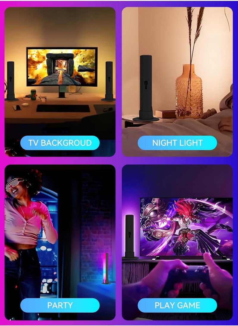 LEOKOR - 2 Pcs Smart LED Light Bar, RGB Smart LED Light Bar with Scene Modes and Music Modes, Gaming Lights, Color LED TV Backlight with Smart App Control, Ambient Mood Light for PC, Game,TV, Room - Image 1