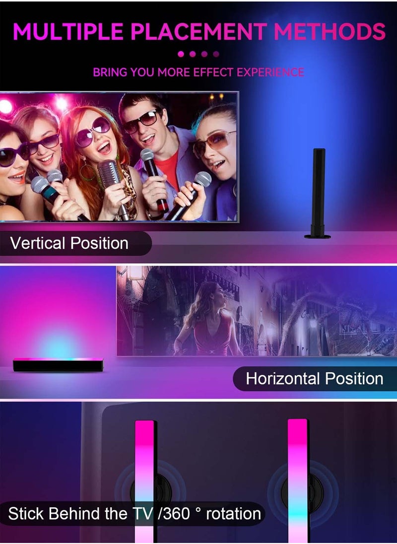 LEOKOR - 2 Pcs Smart LED Light Bar, RGB Smart LED Light Bar with Scene Modes and Music Modes, Gaming Lights, Color LED TV Backlight with Smart App Control, Ambient Mood Light for PC, Game,TV, Room - Image 1