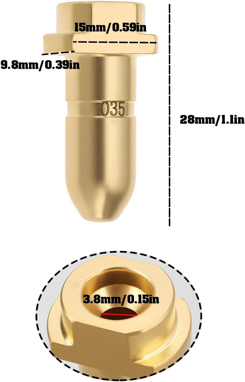 Briny River 2Pcs Brass Nozzle Tip Spray Wand Washer Accessory Replacement Compatible with Karcher K1-K9 - Image 4
