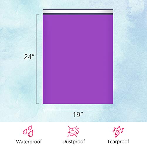 UCGOU Poly Mailers 19x24 Inch Purple 50 Pack Extra Large Shipping Bags Strong Thick Mailing Envelopes Self Seal Adhesive Waterproof and Tear Proof Boutique Postal for Clothing Quilt and More - Image 2