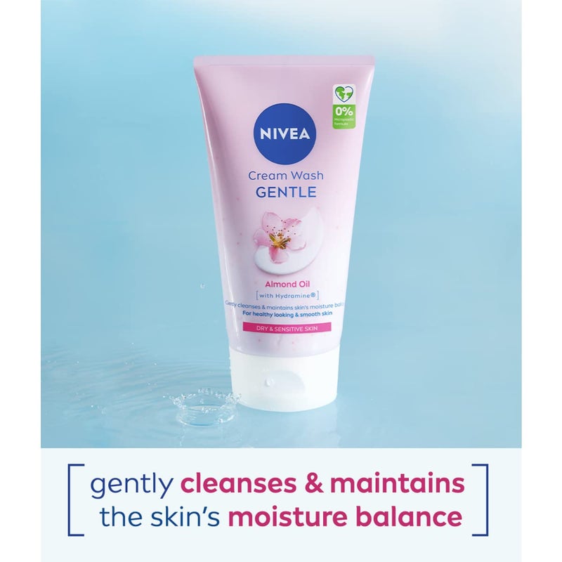 Nivea Daily Essentials Gentle Cleansing Cream Wash for Dry & Sensitive Skin (150ml) by Nivea - Image 2