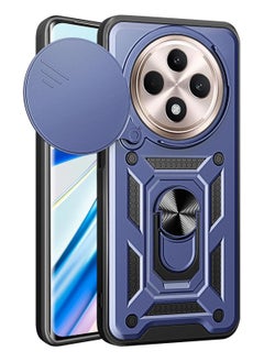 Generic Shield Full Protection Case With Metal Ring &Slide Camera Cover For Oppo Reno 12f case 