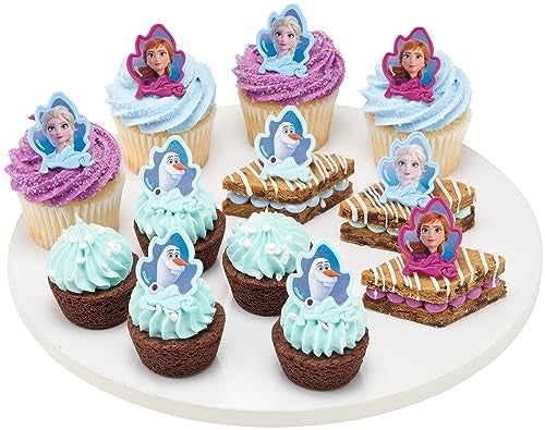 DecoPac Frozen II Rings, Cupcake Decorations Featuring Elsa, Anna, And Olaf For Birthday And Christmas Celebrations - 24 Pack - Image 5