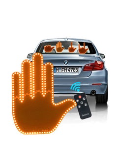 NIBEMINENT 1pc LED Car Finger Light with Remote, Eye-catching Hand Lamp for Nighttime Driving  - Image 1