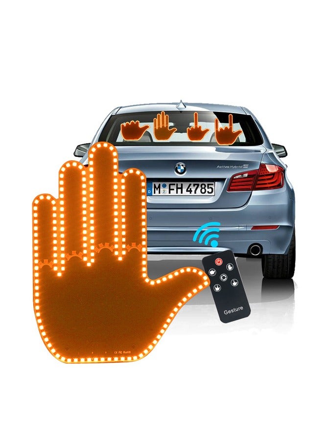 NIBEMINENT 1pc LED Car Finger Light with Remote, Eye-catching Hand Lamp for Nighttime Driving  - Image 1