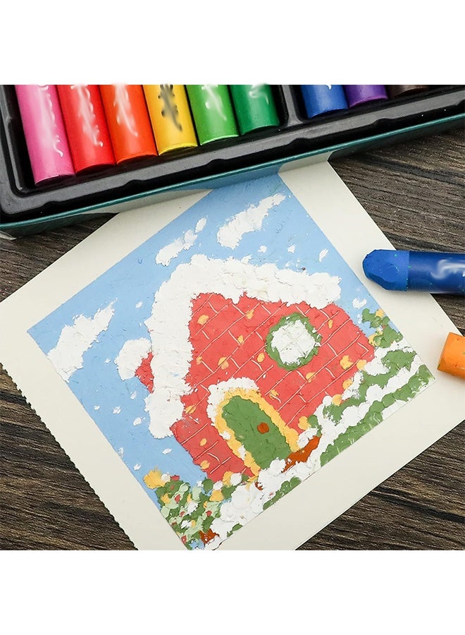 Oil Painting Crayon Set 16 Colors, Ten Sheets of Oil Painting Paper for Art Painting, Painting, Mixing, Art Supplies, Suitable for Artists, Beginners, Students, Teachers - Image 3