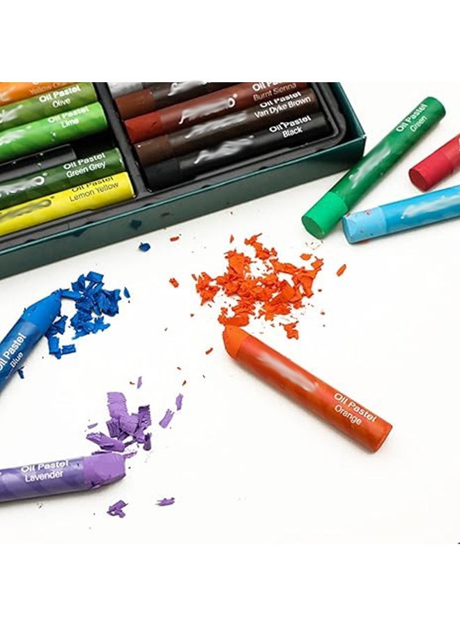 Oil Painting Crayon Set 16 Colors, Ten Sheets of Oil Painting Paper for Art Painting, Painting, Mixing, Art Supplies, Suitable for Artists, Beginners, Students, Teachers - Image 2