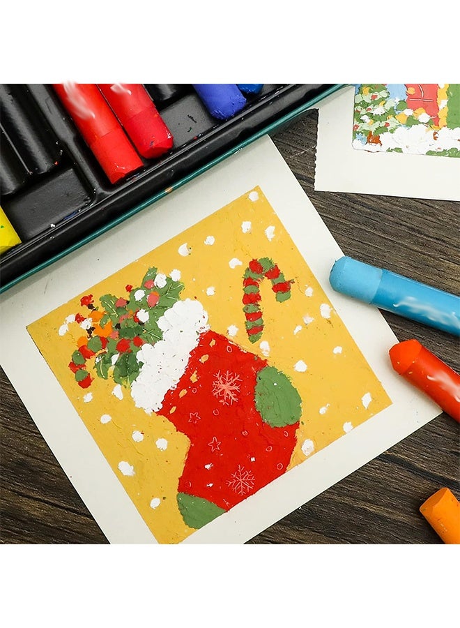 Oil Painting Crayon Set 16 Colors, Ten Sheets of Oil Painting Paper for Art Painting, Painting, Mixing, Art Supplies, Suitable for Artists, Beginners, Students, Teachers - Image 4