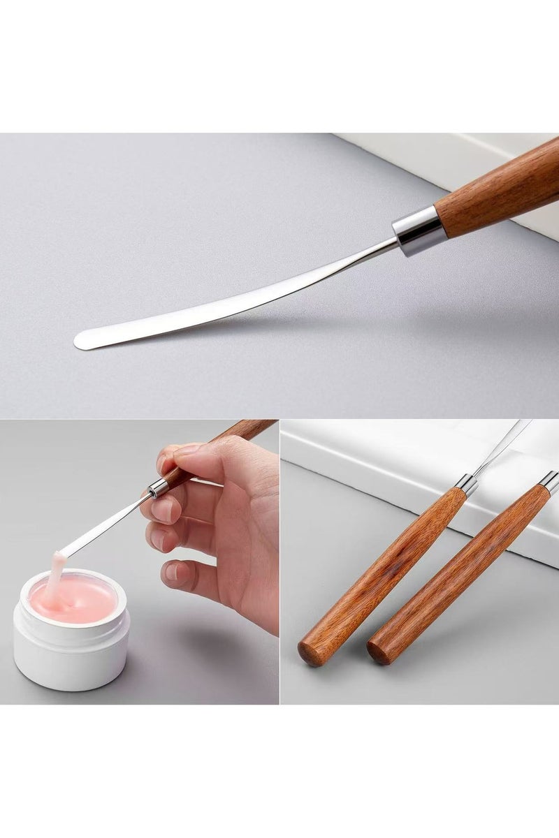 Goolsky Spatula Stick Stainless Steel Nail Art Stirring Rod Cream Foundation Mixing Tool Makeup - Image 2