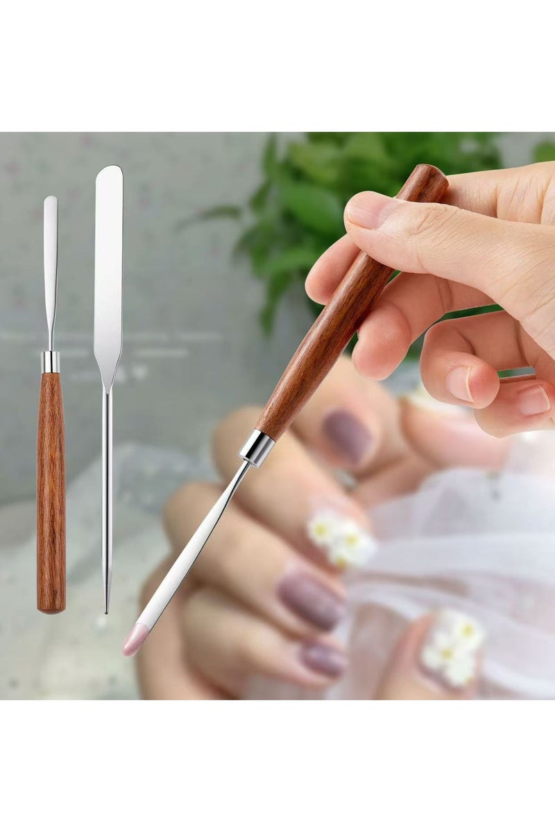 Goolsky Spatula Stick Stainless Steel Nail Art Stirring Rod Cream Foundation Mixing Tool Makeup - Image 4