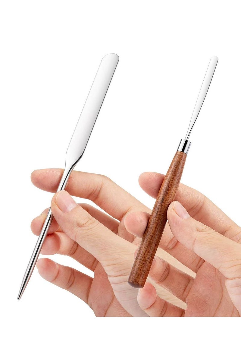 Goolsky Spatula Stick Stainless Steel Nail Art Stirring Rod Cream Foundation Mixing Tool Makeup - Image 5