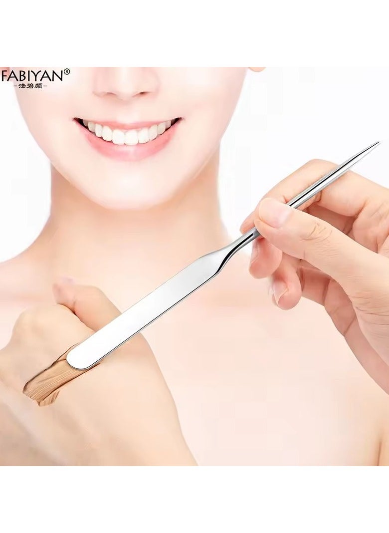 Goolsky - Spatula Stick Stainless Steel Nail Art Stirring Rod Cream Foundation Mixing Tool Makeup Accessories - Image 1
