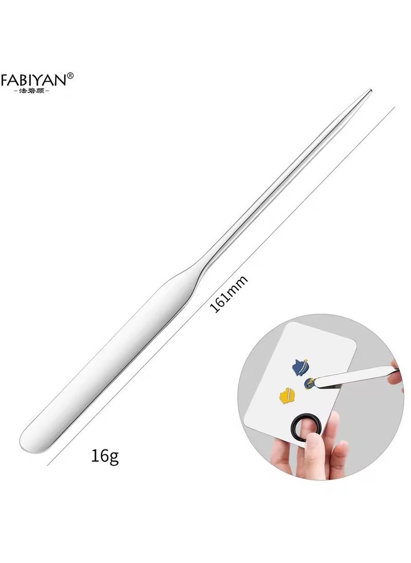 Goolsky - Spatula Stick Stainless Steel Nail Art Stirring Rod Cream Foundation Mixing Tool Makeup Accessories - Image 1
