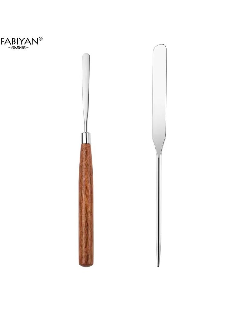 Goolsky - Spatula Stick Stainless Steel Nail Art Stirring Rod Cream Foundation Mixing Tool Makeup Accessories - Image 1