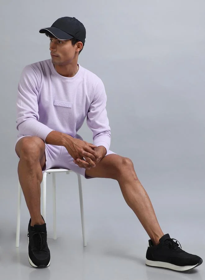 Bushirt Textured Round Neck T-Shirt and Shorts Co-Ords by Styli