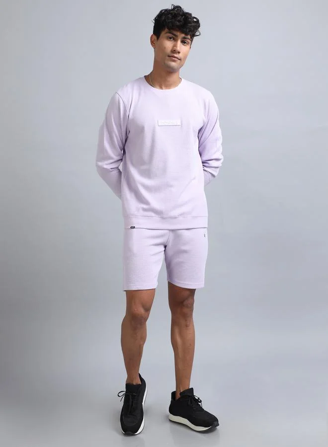 Bushirt Textured Round Neck T-Shirt and Shorts Co-Ords by Styli