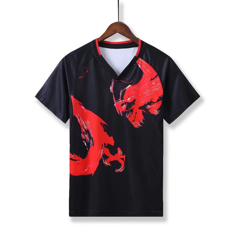 Generic Kids Unisex Badminton Table Tennis Set Men's black top