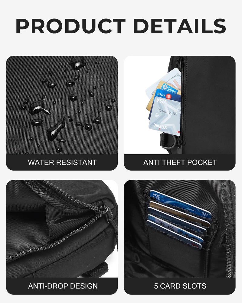 CHOLISS Sling Bag for Women and Men, Small Crossbody Bags for Women and Men Trendy, Fanny Packs Chest Bag with Extended Strap - Image 4