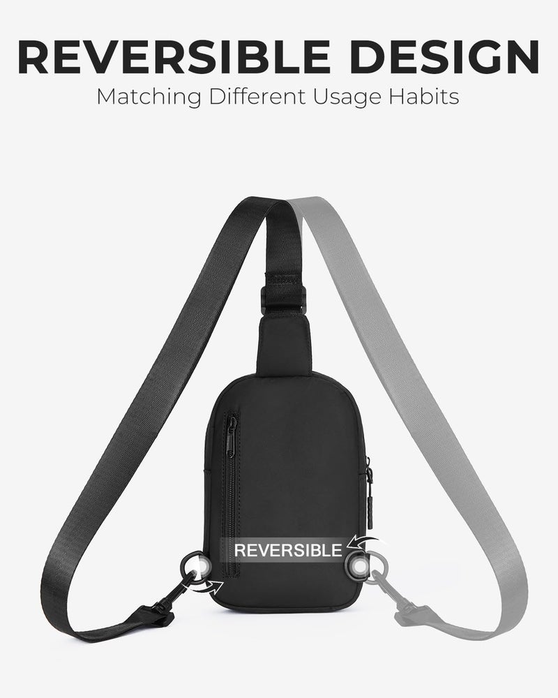 CHOLISS Sling Bag for Women and Men, Small Crossbody Bags for Women and Men Trendy, Fanny Packs Chest Bag with Extended Strap - Image 3