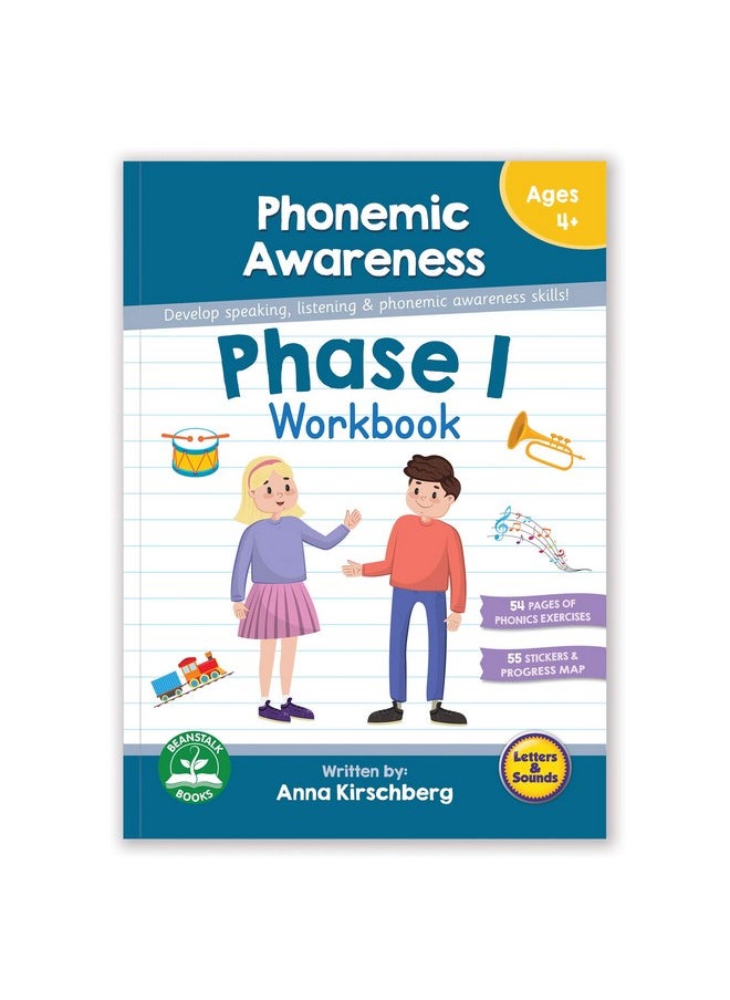Junior Learning Phase 1 Phonemic Awareness Workbook Develop Speaking Listening & Phonemic Awareness Skills Multicolor  - Image 1
