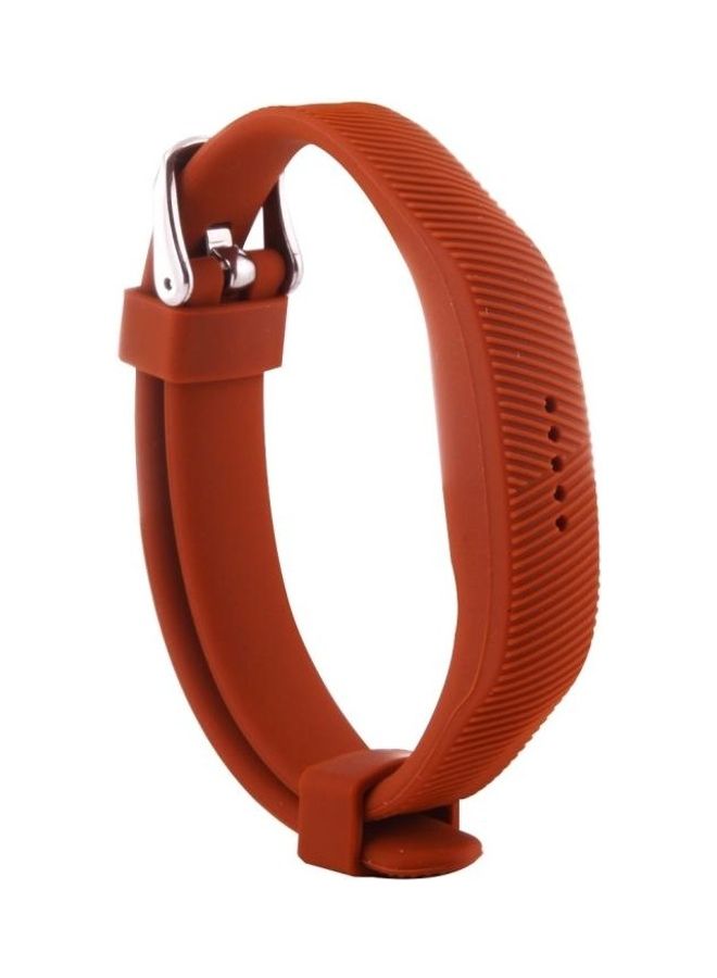 NIBEMINENT Oblique Texture Silicone Watchband For Fitbit Flex 2 Bracelet Orange  - Image 1