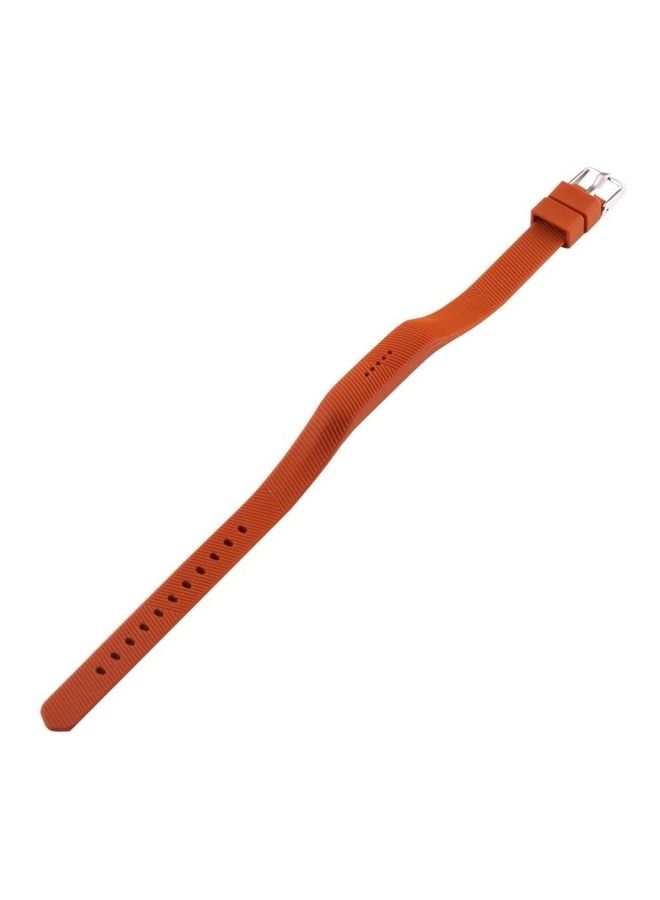 NIBEMINENT Oblique Texture Silicone Watchband For Fitbit Flex 2 Bracelet Orange  - Image 2
