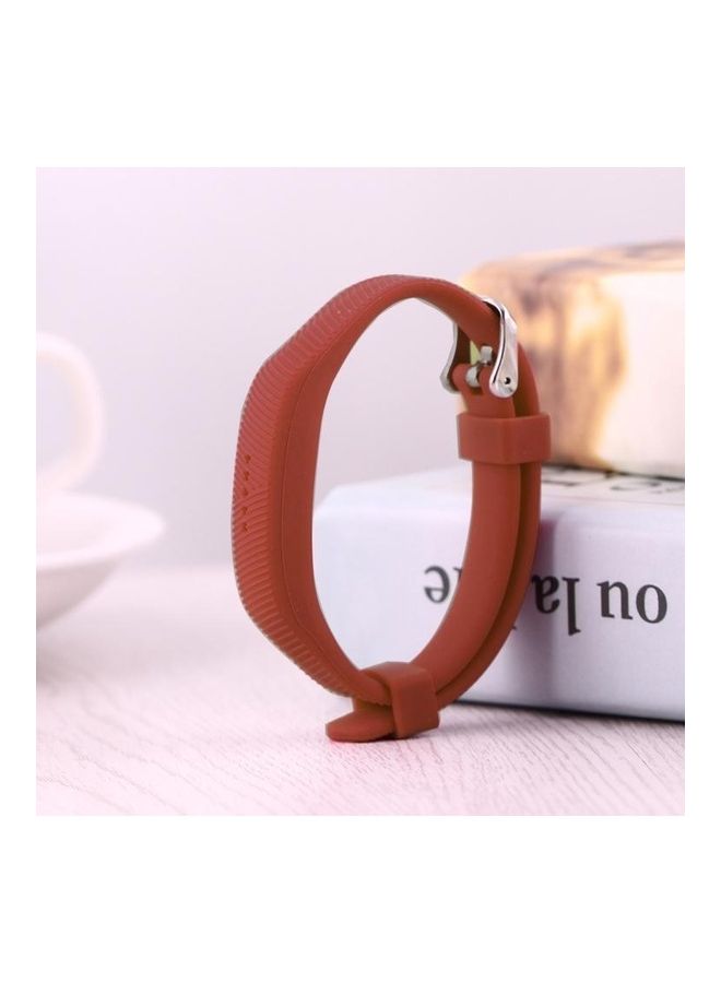 NIBEMINENT Oblique Texture Silicone Watchband For Fitbit Flex 2 Bracelet Orange  - Image 3