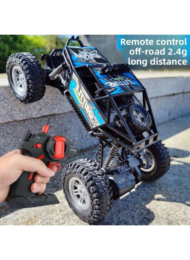2.4G Remote Control Off-road Vehicle Remote Four-wheel Drive Climbing Charging Electric Remote Control Car Children Boy Toy Racing Large-Color:11-channel Remote Four-wheel Drive Stunt Off-road Vehicle [blue Lightning] Chinese Color Box-Scale:Standard Configuration: 1 Lithium Battery 45 Minutes + Charging Cable  - Image 3