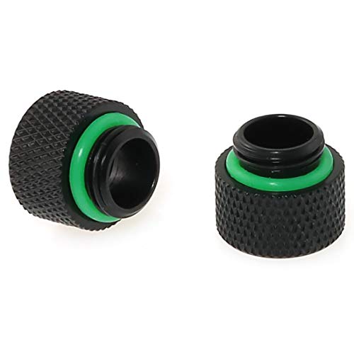 DZS Elec 2pcs Computer Water Cooling Extension Connector G1/4" Male to Female Extension Fitting, 10mm Black - Image 3