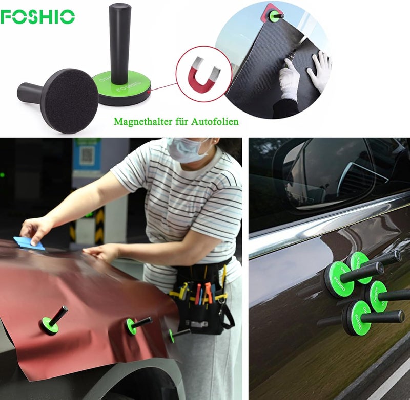 FOSHIO Car Vinyl Tool Kit Car Film Squeegee Set for Tint Film Car Wrap, Foil Tool Set for Wrapping, 5 m Knife Tape, Scraper, Felt Squeegee, Teflon Tape, Squeegee, Cutter Knife - Image 5